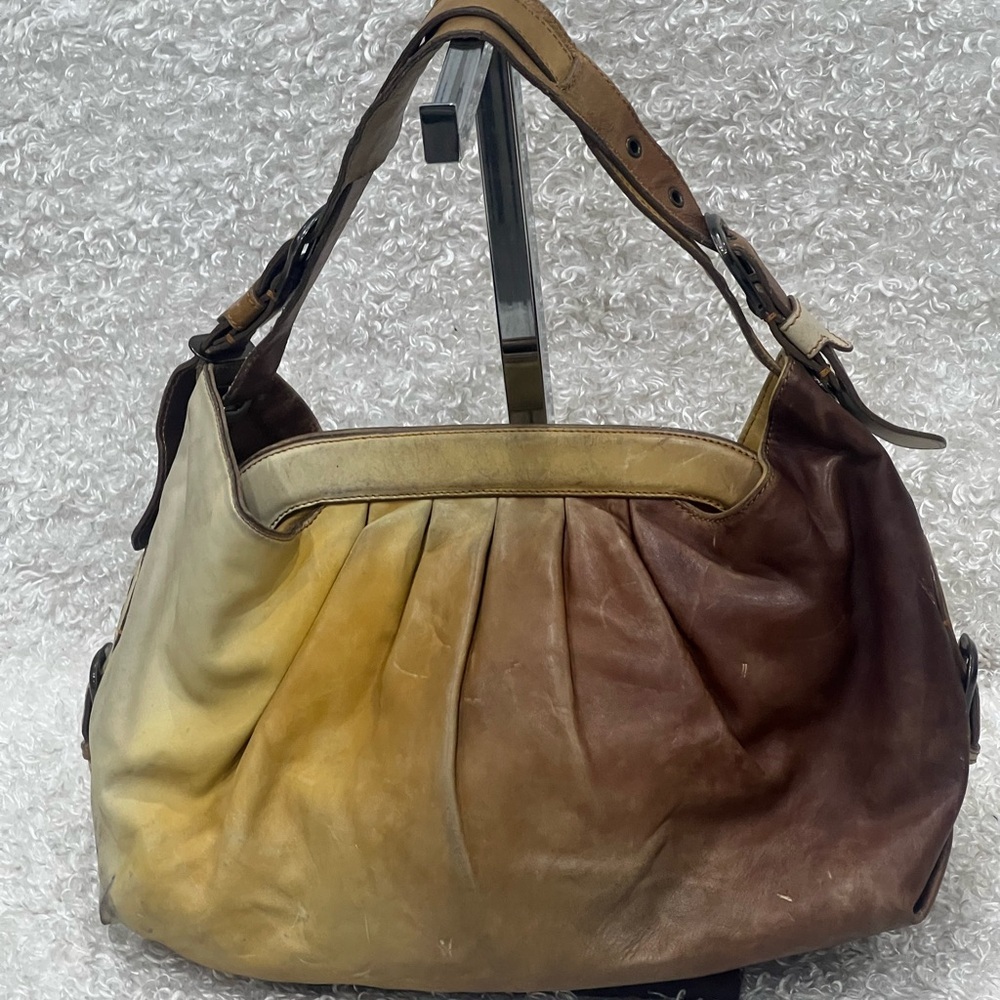 Fendi Agnello Sfumato Doctor B Hobo Bag Multicolor Giallo